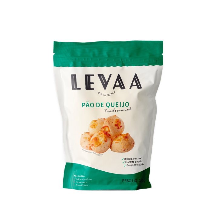P&atilde;o de Queijo Tradicional Cong 350g - Levaa